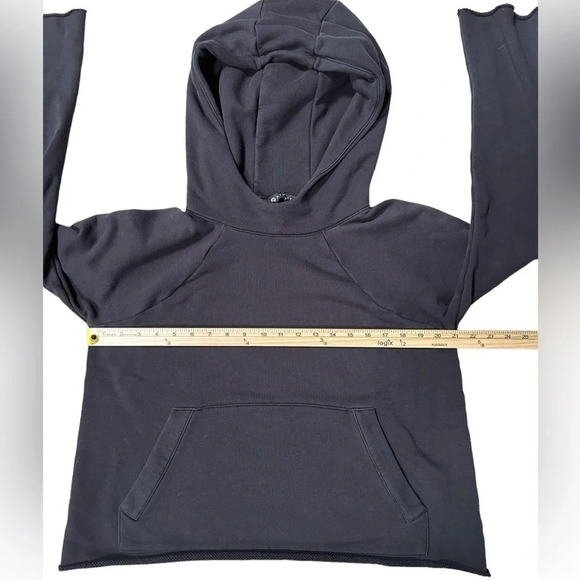 Athleta | Womens French Terry Pique Hoodie in Black, Size Medium - Picture 3 of 6
